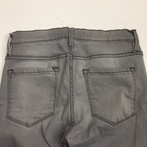 FRAME Denim Gray Westgate 5 Pocket Logo Hardware Le Skinny De Jeanne Crop Jeans - Picture 11 of 16